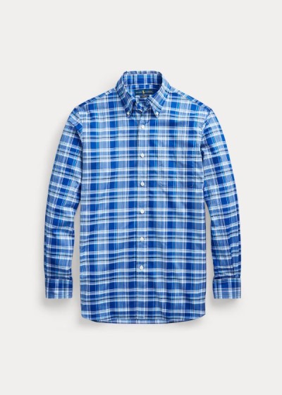 Men's Polo Ralph Lauren Classic Fit Plaid Poplin Shirts | 312056DGC